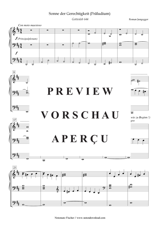 gallery: Sonne der Gerechtigkeit (Präludium) , ,  (Orgel Solo)