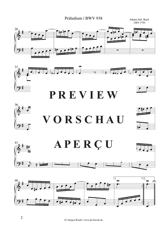 gallery: Präludium (BWV 938) , ,  (Klavier/Cembalo Solo)