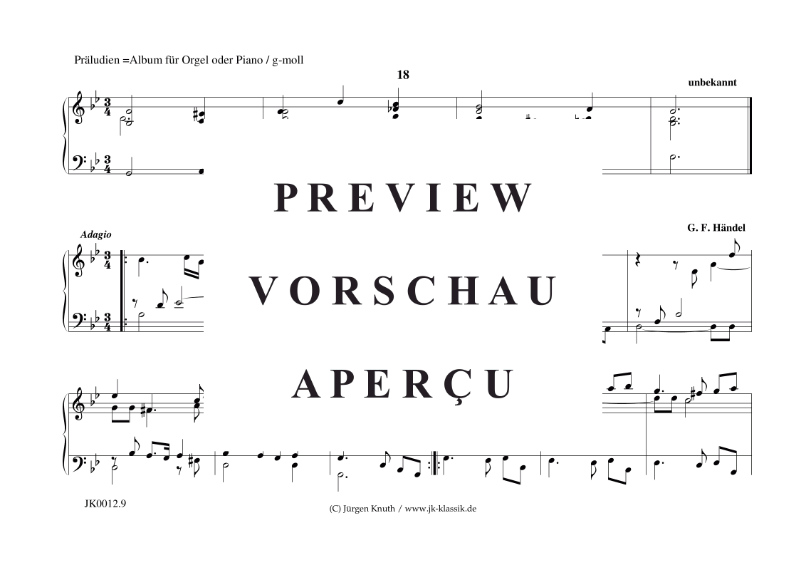 Product gallery: Page 10 of 11 Präludien G-Moll , , (organ/piano solo)
