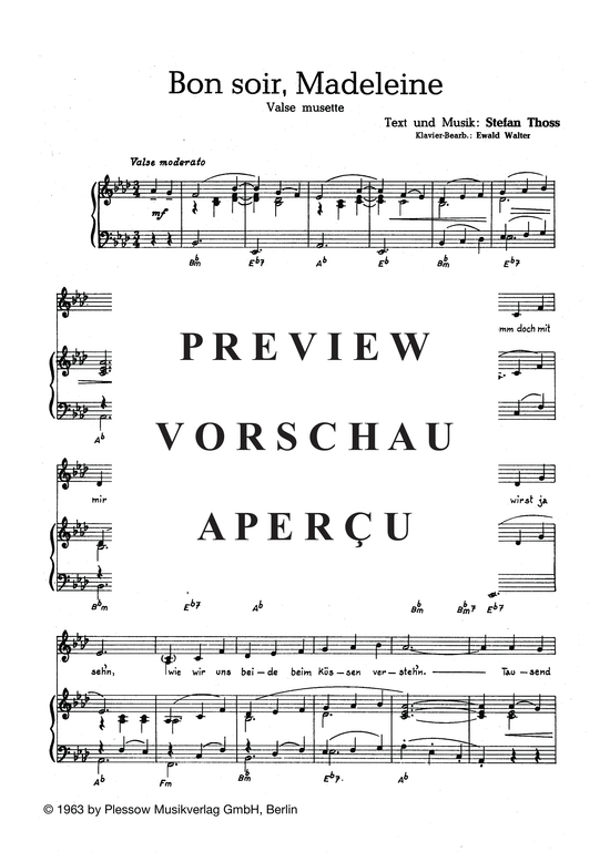 Produktgalerie: Seite 3 von 3 Bon soir Madeleine, , Klavier und Gesang