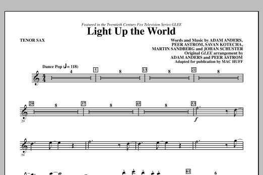 Product picture to: Light Up The World - Tenor Sax