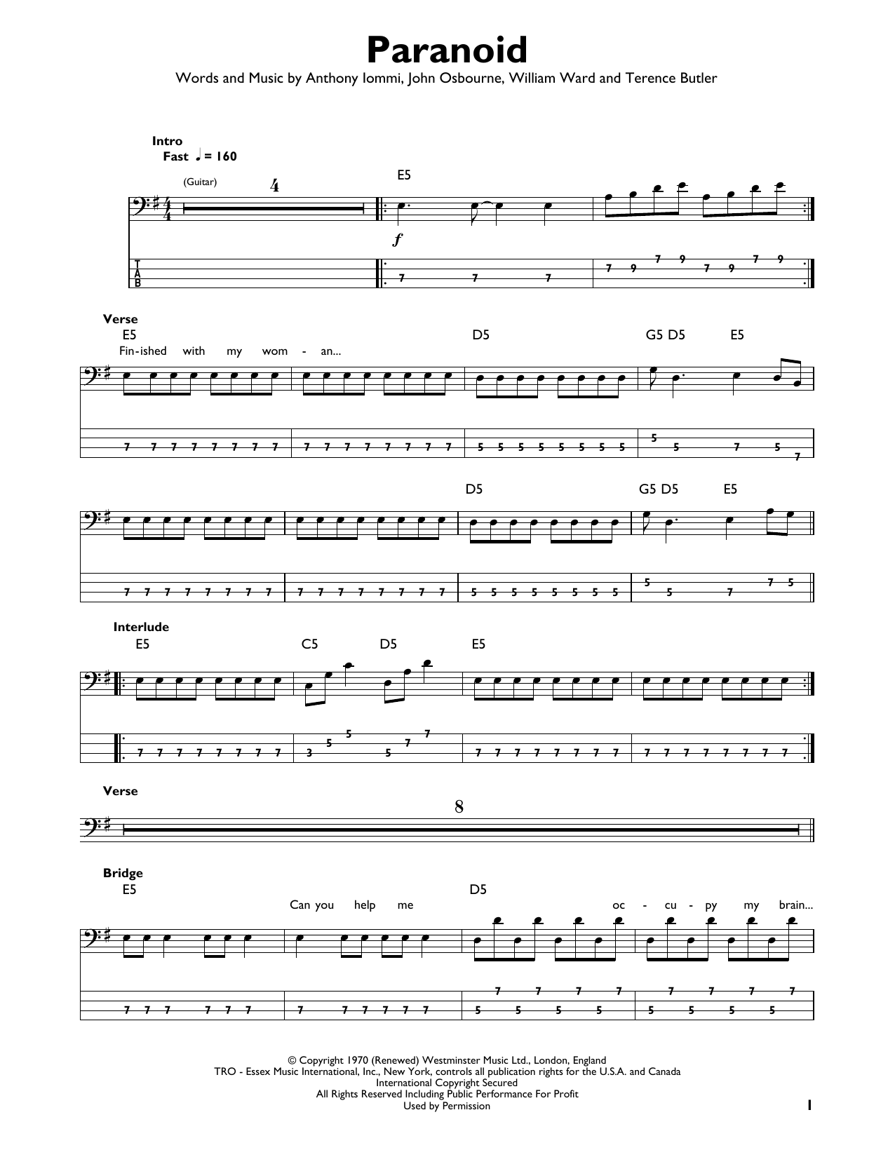 Product gallery: Page 1 of 1 Paranoid, Black Sabbath