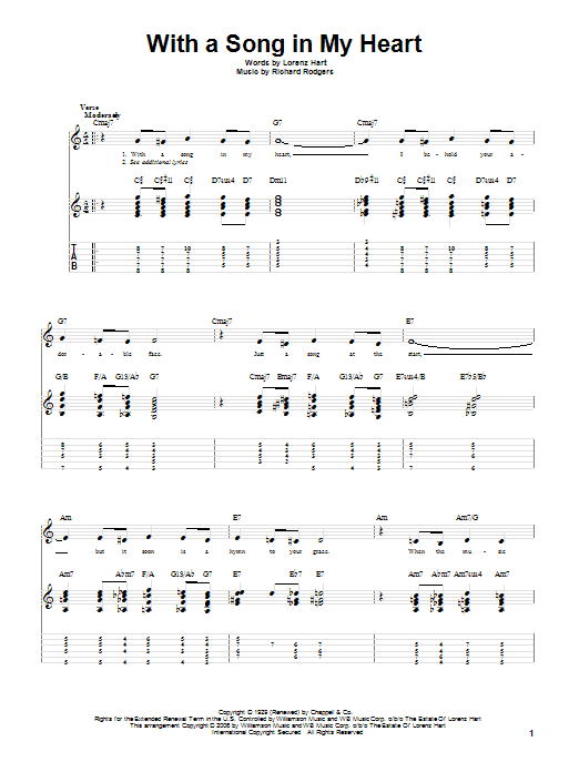 Produktgalerie: Seite 1 von 1 With A Song In My Heart, Rodgers & Hart, Gitarre