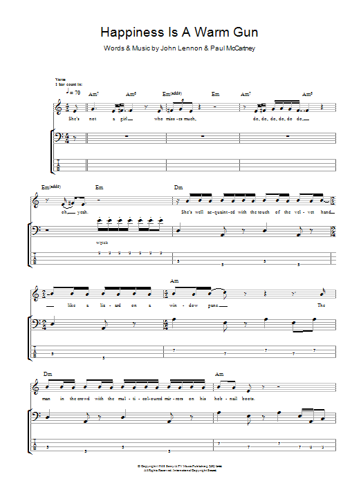 Produktgalerie: Seite 1 von 1 Happiness Is A Warm Gun, The Beatles, E-Bass