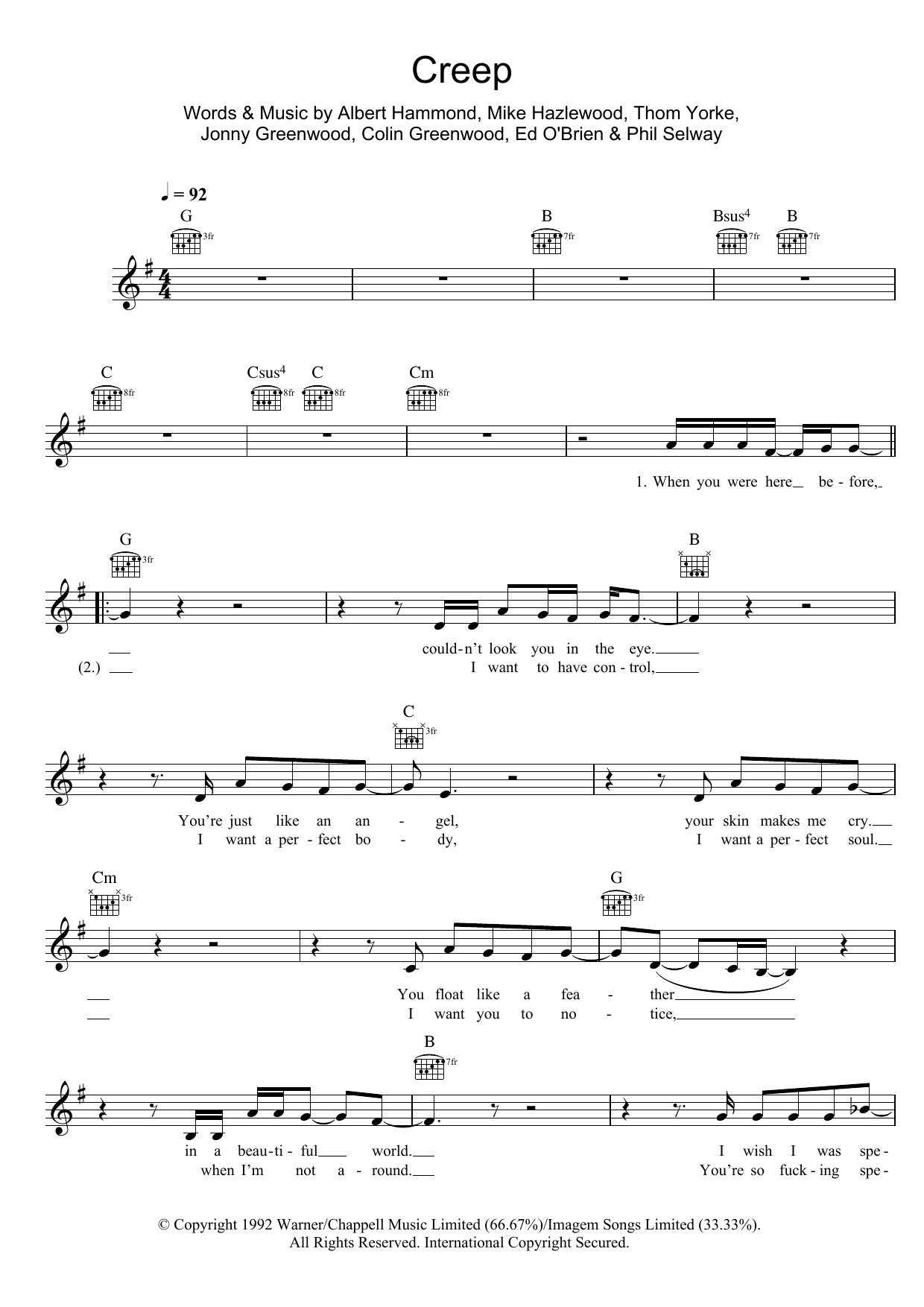 Produktgalerie: Seite 1 von 1 Creep, Radiohead
