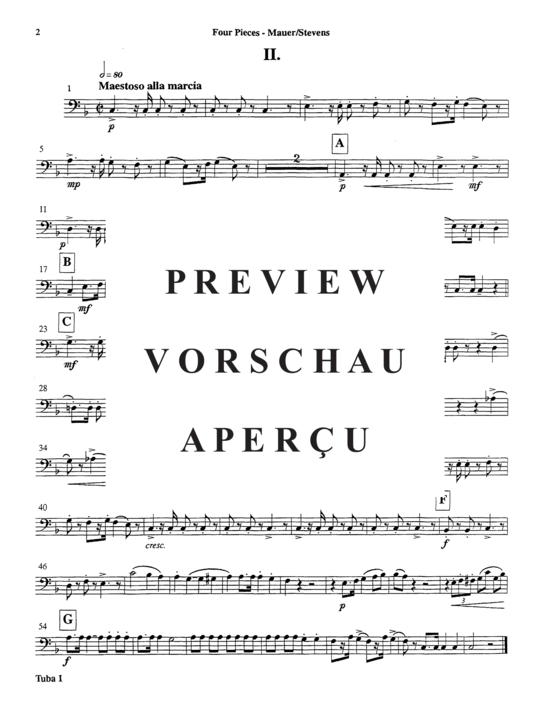 Product gallery: Page 20 of 21 Four Pieces , , (Tuba Quintet EETTT)