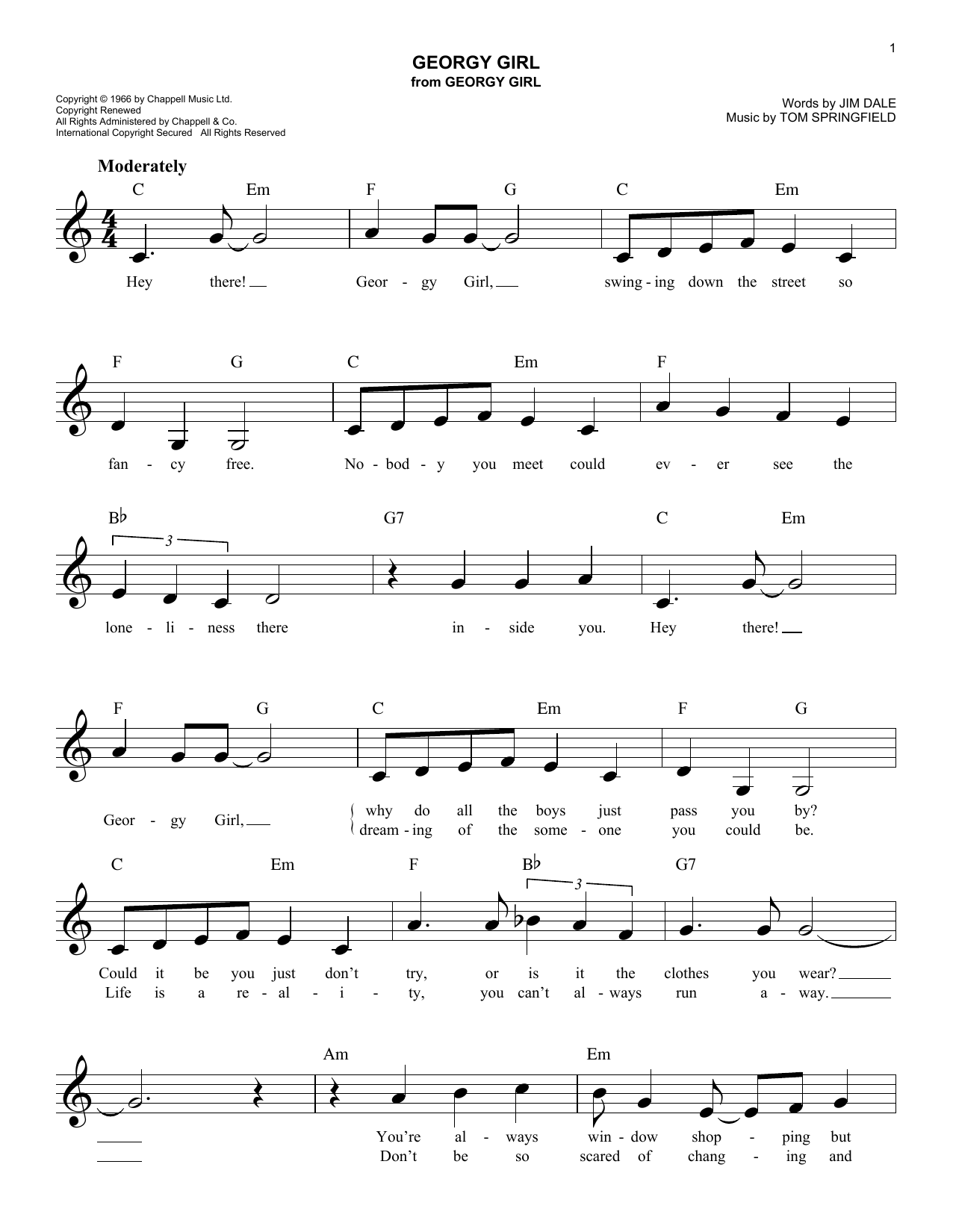 Product gallery: Page 1 of 1 Georgy Girl, The Seekers