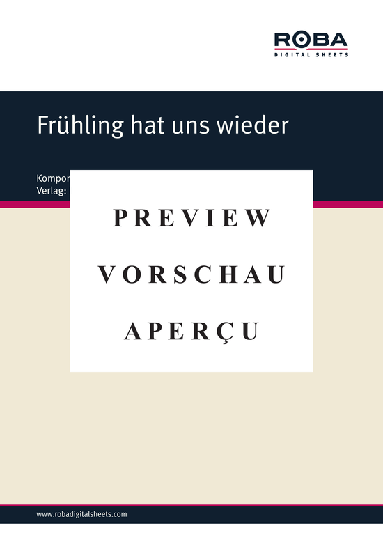 Product gallery: Page 2 of 3 Frühling hat uns wieder , , Piano and Voice