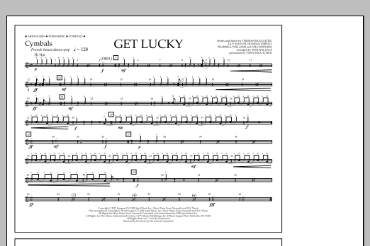 Produktbild zu:  Get Lucky - Cymbals - Tom Wallace