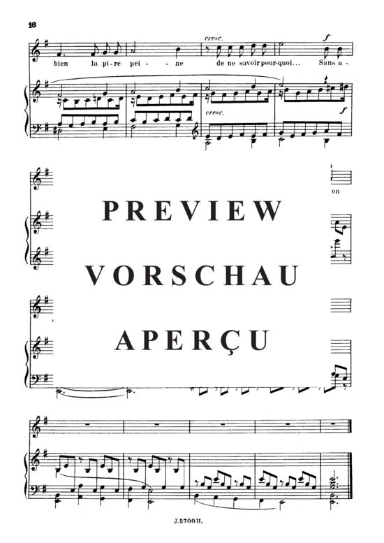 Product gallery: Page 5 of 5 Spleen Op.51 No.3, , High Voice and Piano