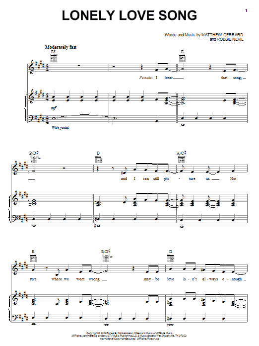 Produktbild zu: Lonely Love Song