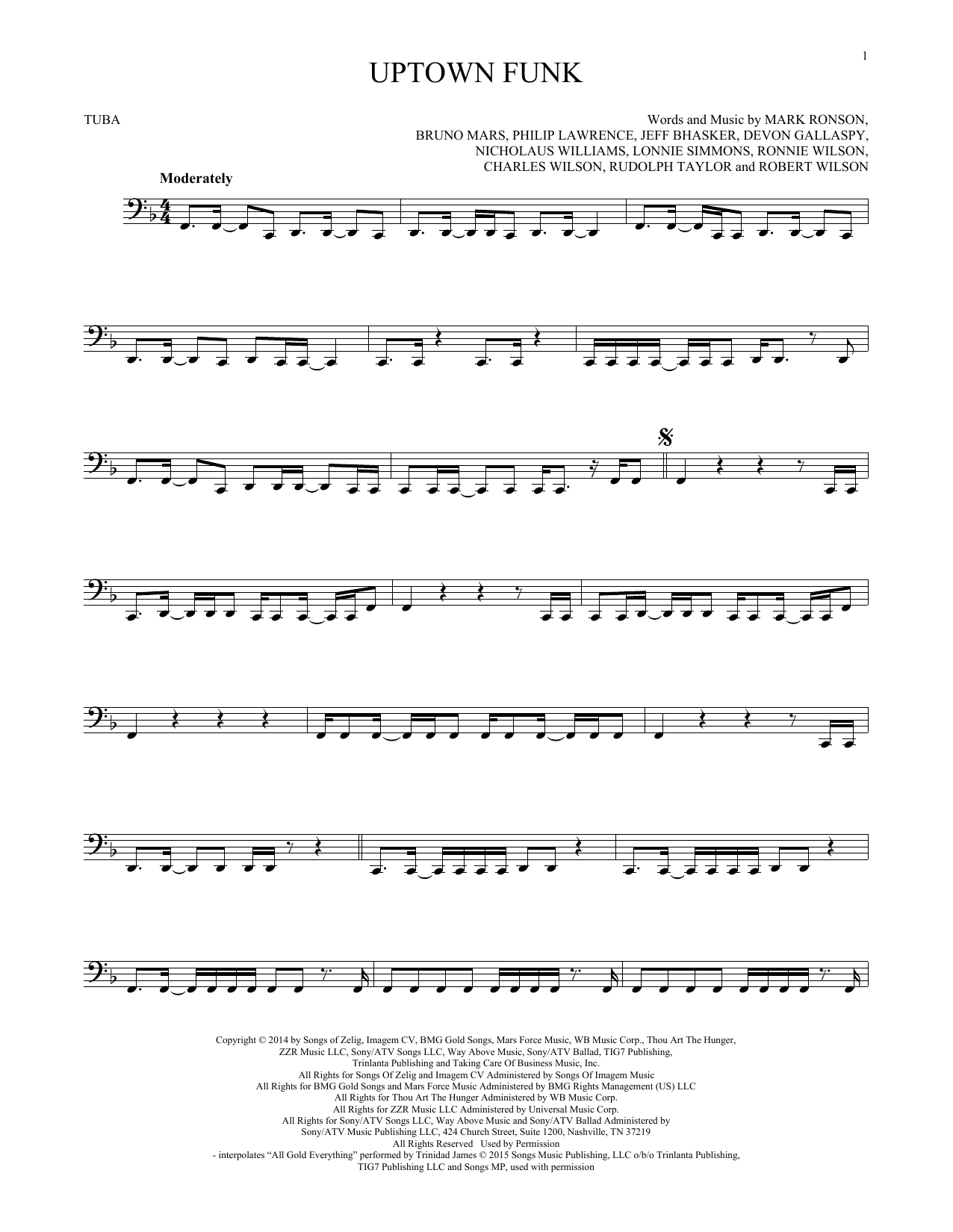 Product gallery: Page 1 of 1 Uptown Funk (feat. Bruno Mars), Mark Ronson