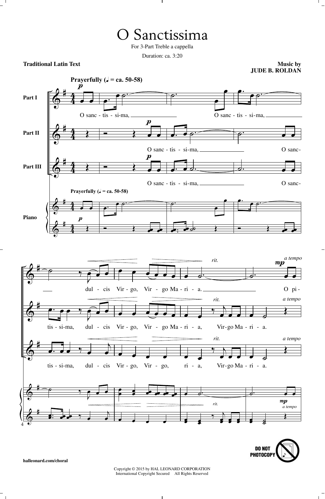 Product gallery: Page 1 of 1 O Sanctissima, Jude Roldan