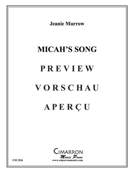 Product gallery: Page 2 of 21 Micha´s Song , , (Woodwind Ensemble SAAAATB)