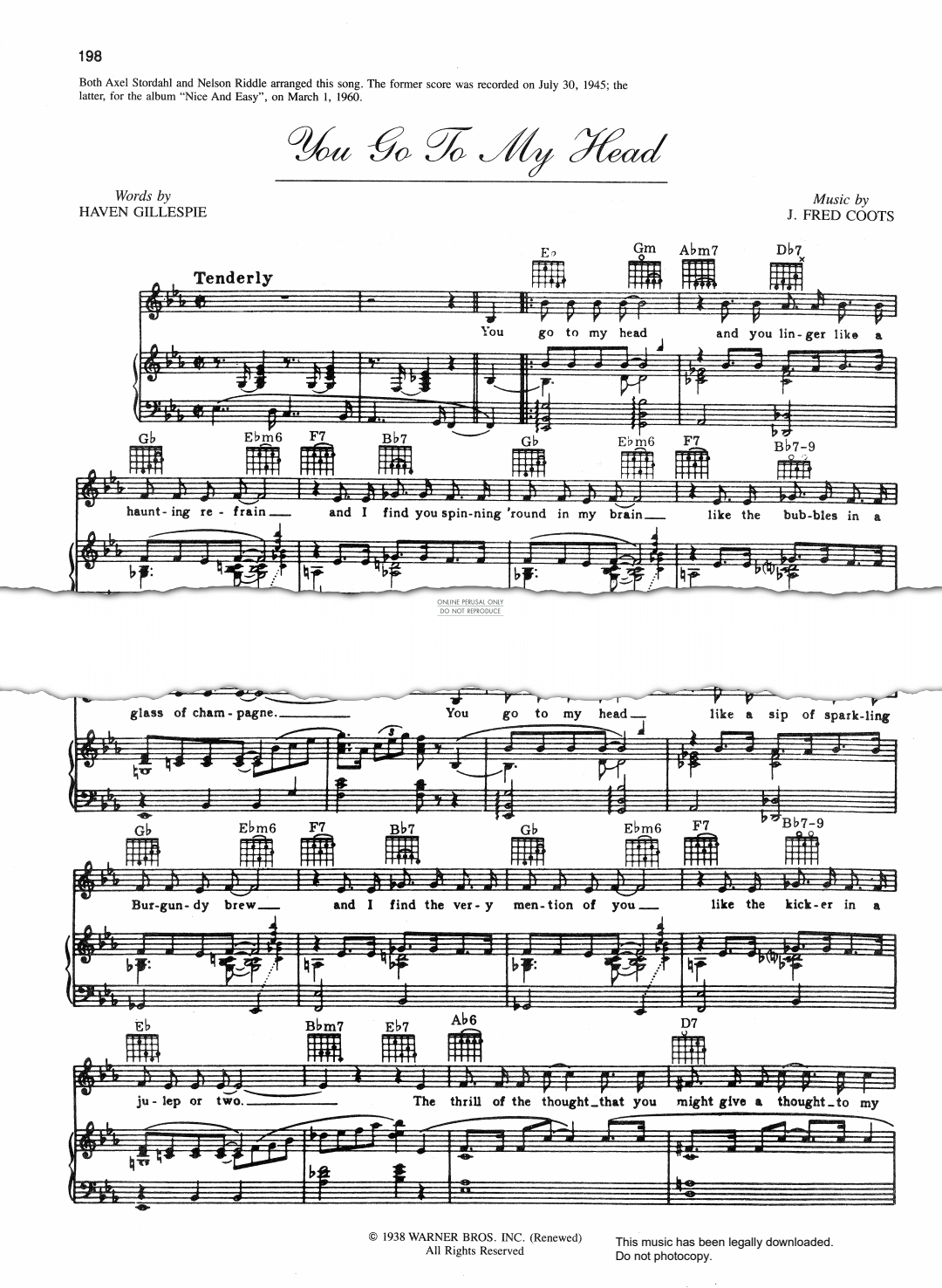 Product gallery: Page 1 of 1 You Go To My Head, Frank Sinatra