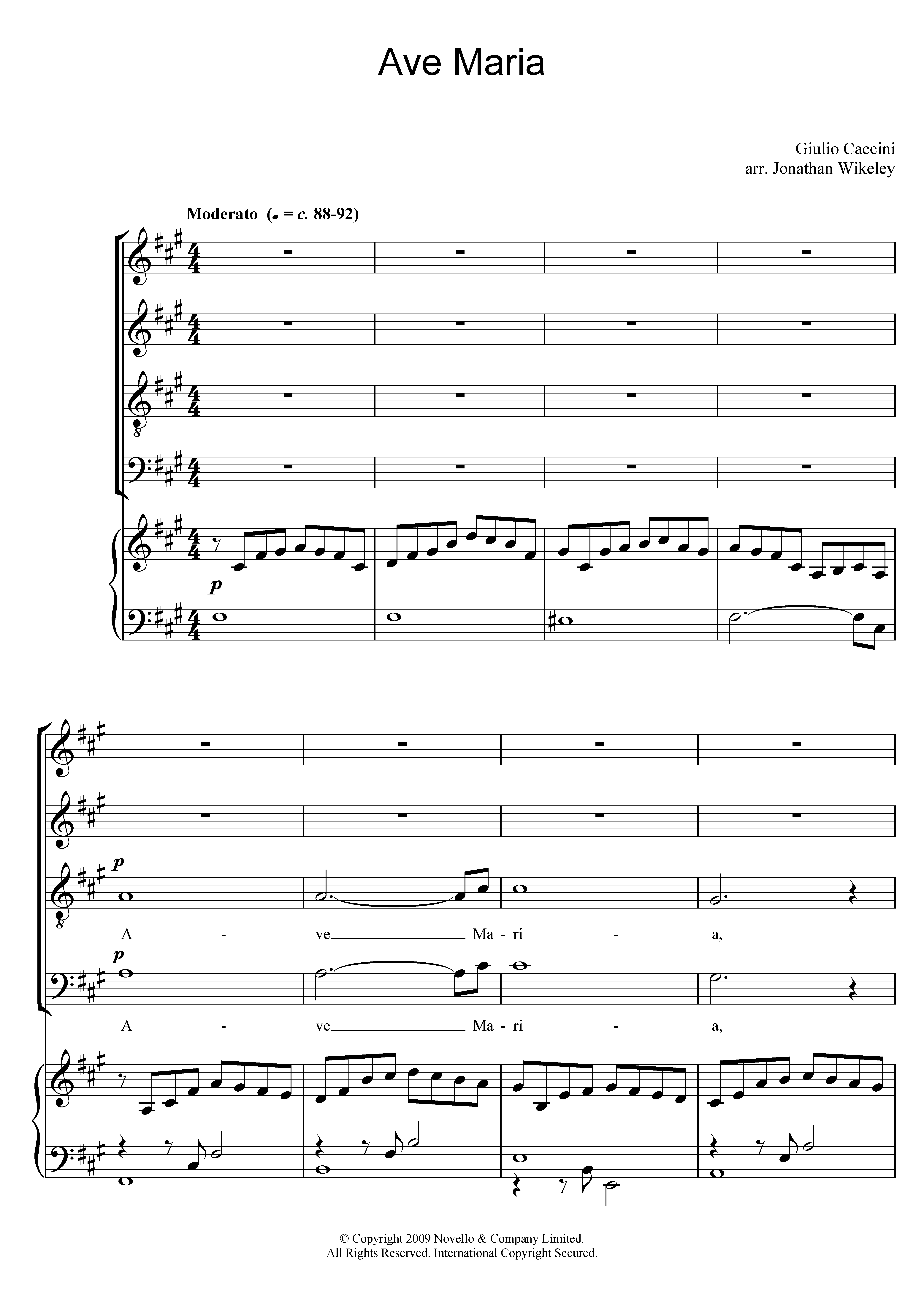 Product picture to: Ave Maria (arr. Jonathan Wikeley)