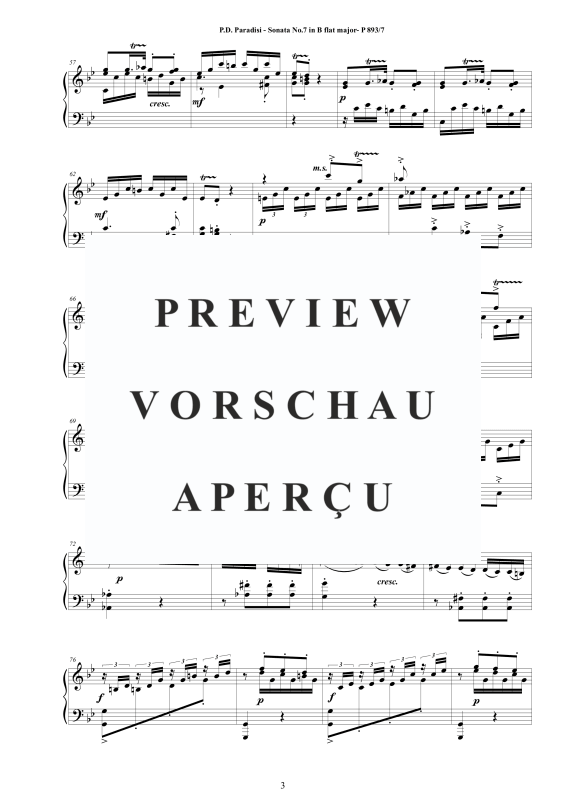 Produktgalerie: Seite 4 von 10 Sonate Nr. 7 in B-Dur, , Klavier Solo