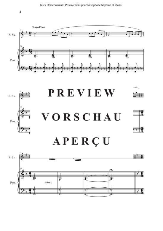 gallery: Premier Solo: Andante et Allegretto , , (Sopran-Saxophon + Klavier)