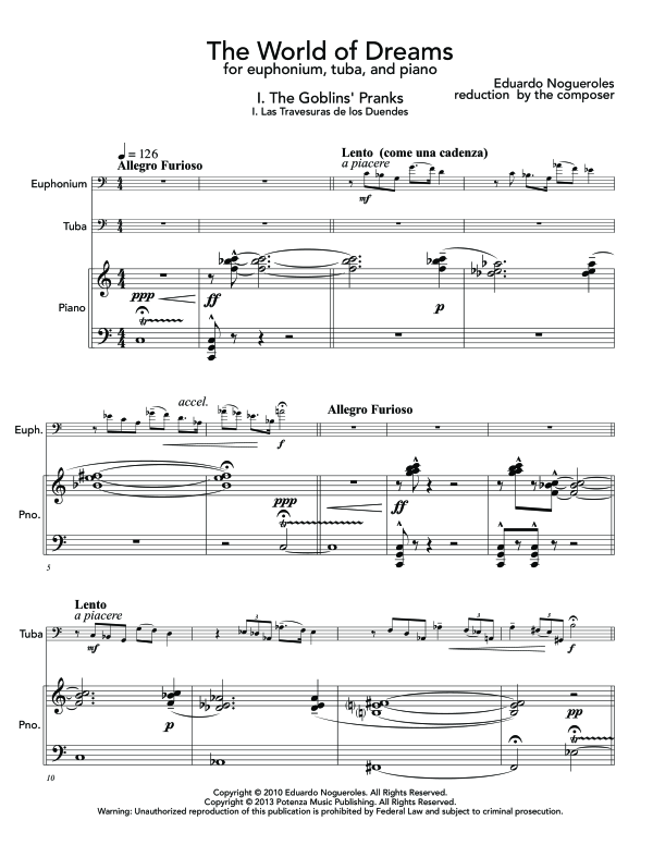 Produktgalerie: Seite 1 von 11 World of Dreams, The, , (Trio Tuba, Euphonium und Klavier)