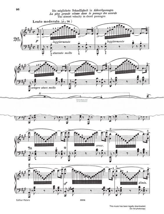 Produktbild zu: Lento Moderato Study (Op. 740, No.26)