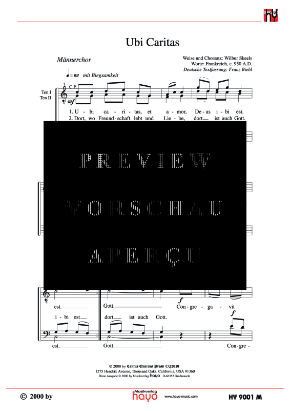 Product gallery: Page 4 of 9 Ubi Caritas, , (male choir)