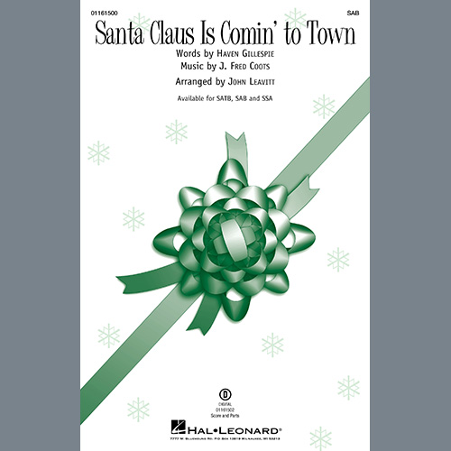 Product picture to: Santa Claus Is Comin' To Town (arr. John Leavitt)