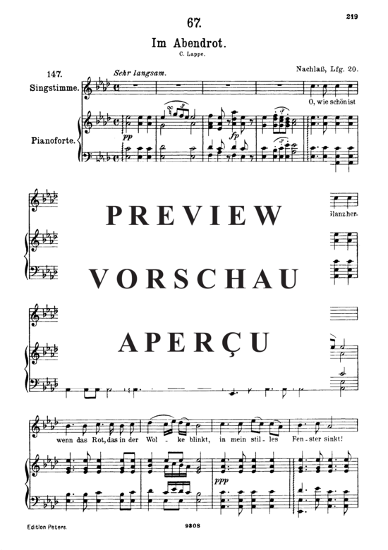 gallery: Im Abendrot D.799 , , (Gesang hoch + Klavier)