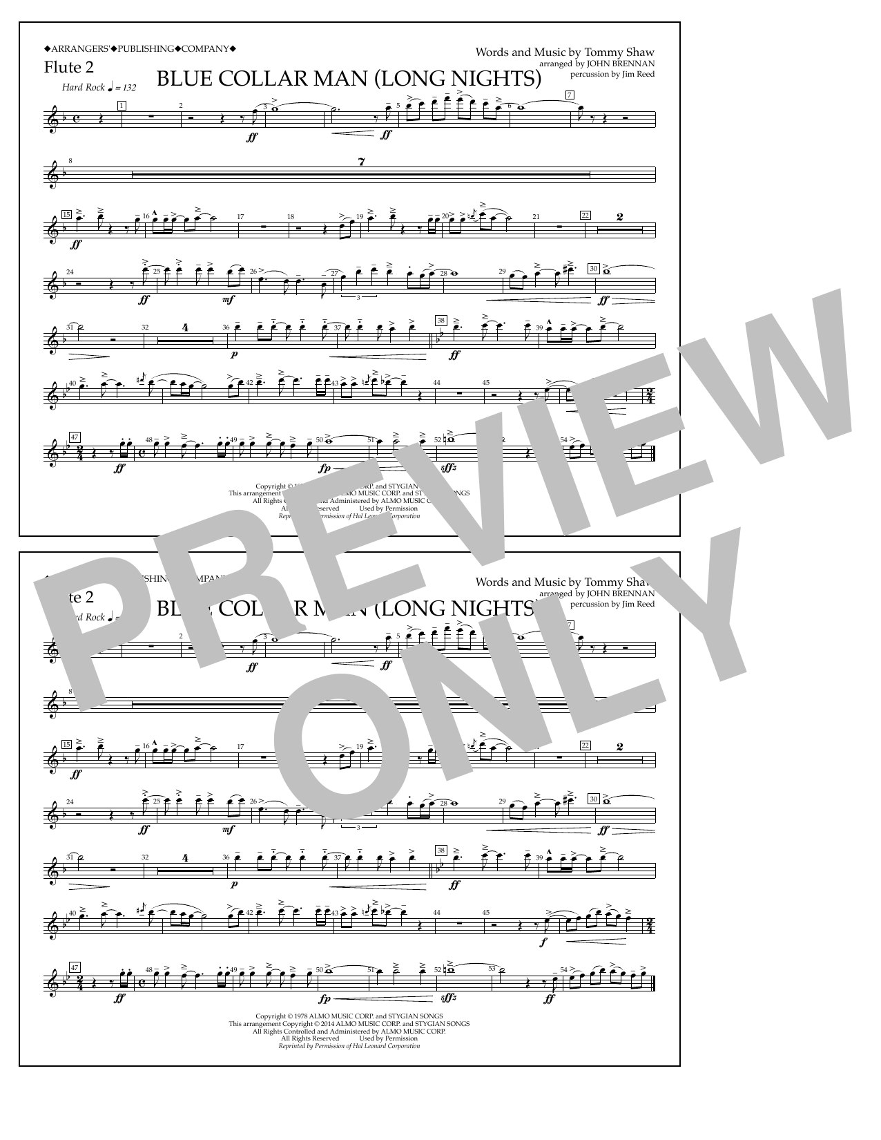 Product picture to: Blue Collar Man (Long Nights) - Flute 2