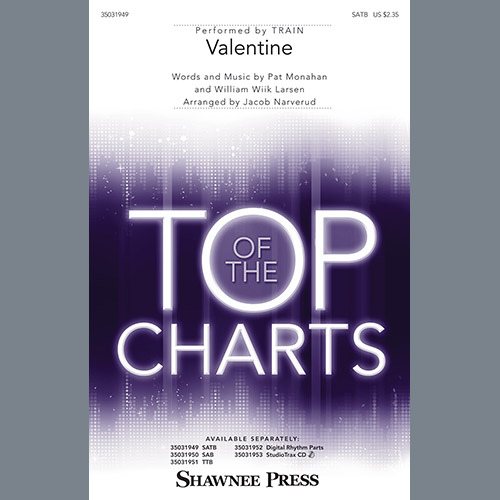 cover: Valentine, Train, Pat Monahan, William Wiik Larsen, Chor