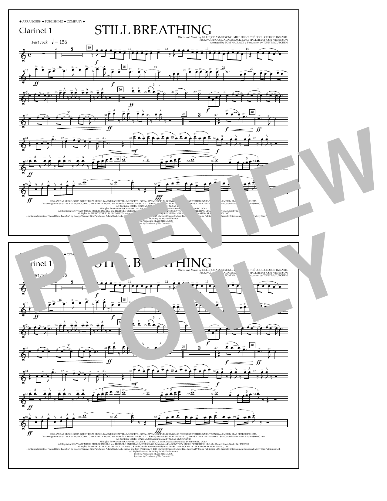 Product picture to: Still Breathing - Clarinet 1