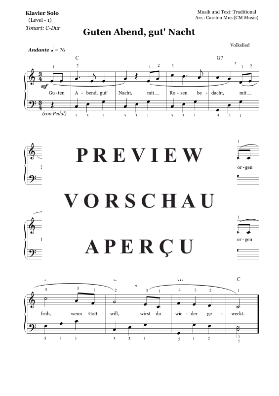 Produktbild zu: Guten Abend gut ´ Nacht (Level 1) Traditional