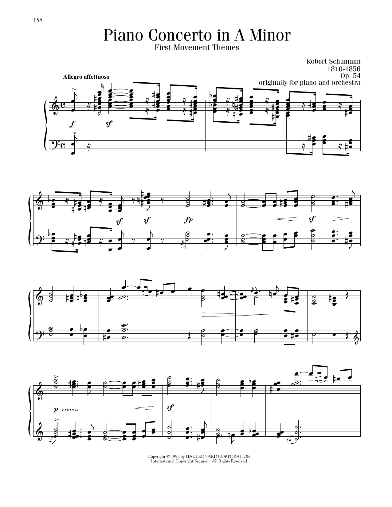 Product picture to: Piano Concerto in A Minor, First Movement Themes