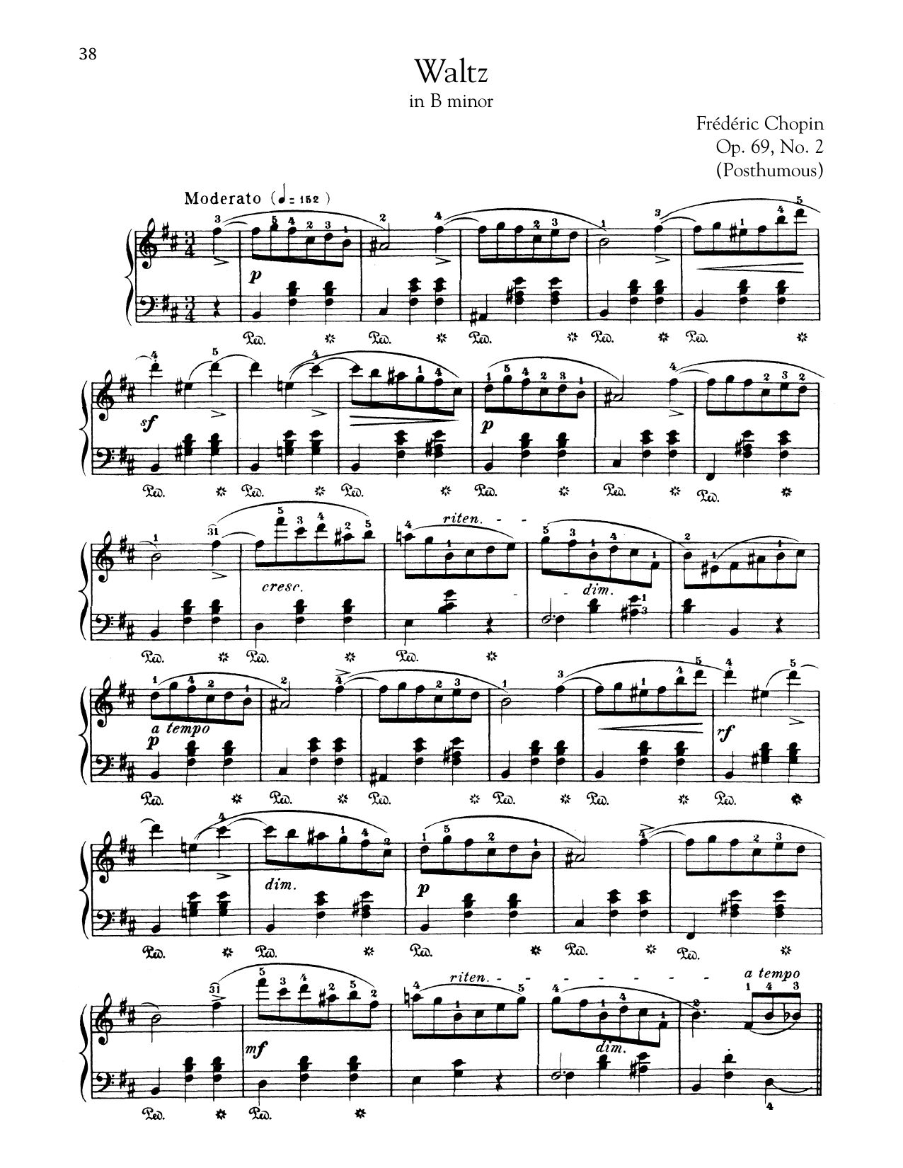 Product picture to: Waltz In B Minor, Op. 69, No. 2