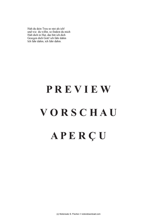 Produktgalerie: Seite 3 von 3 Ich fahr dahin, wann es muss sein , , Klavier und Gesang
