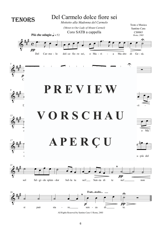 Product gallery: Page 7 of 8 Del Carmelo dolce fiore sei - Motette, , Mixed Choir A Cappella
