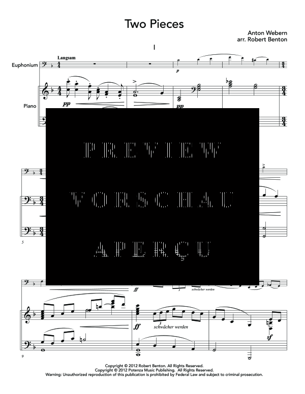gallery: Two Pieces, , (euphonium and piano)