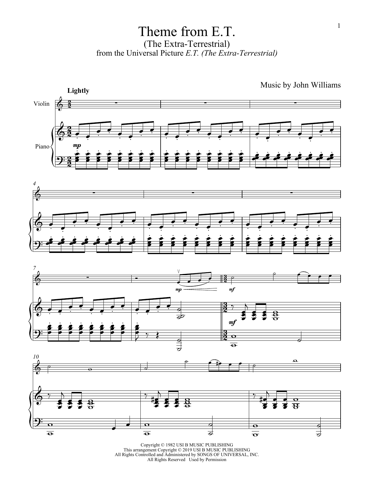 Product gallery: Page 1 of 1 Theme From E.T. (The Extra-Terrestrial), John Williams