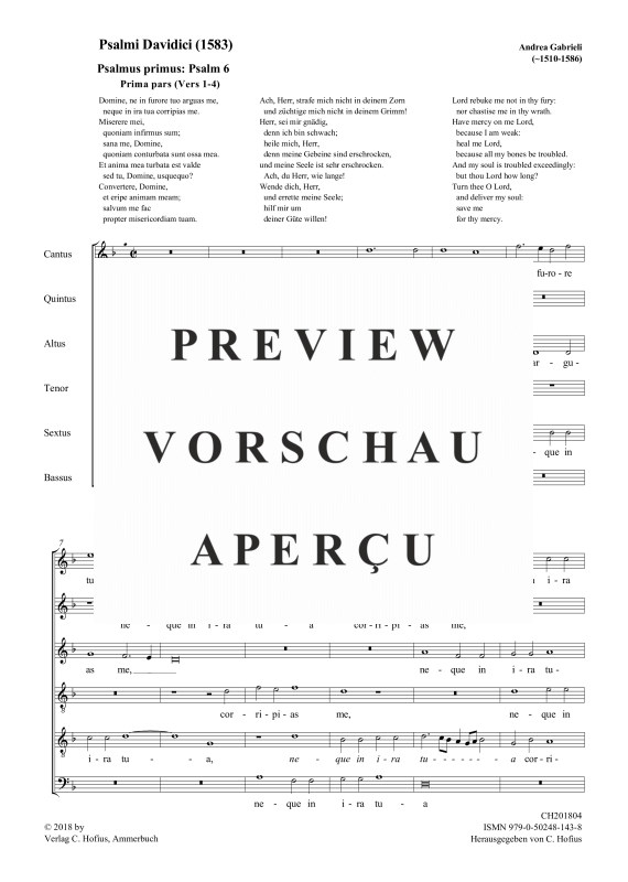 gallery: Psalmi Davidici, , (Gemischter Chor 6-stimmig)