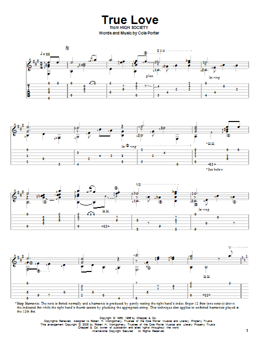 Produktgalerie: Seite 1 von 1 True Love (from High Society), Bing Crosby & Grace Kelly, Gitarre