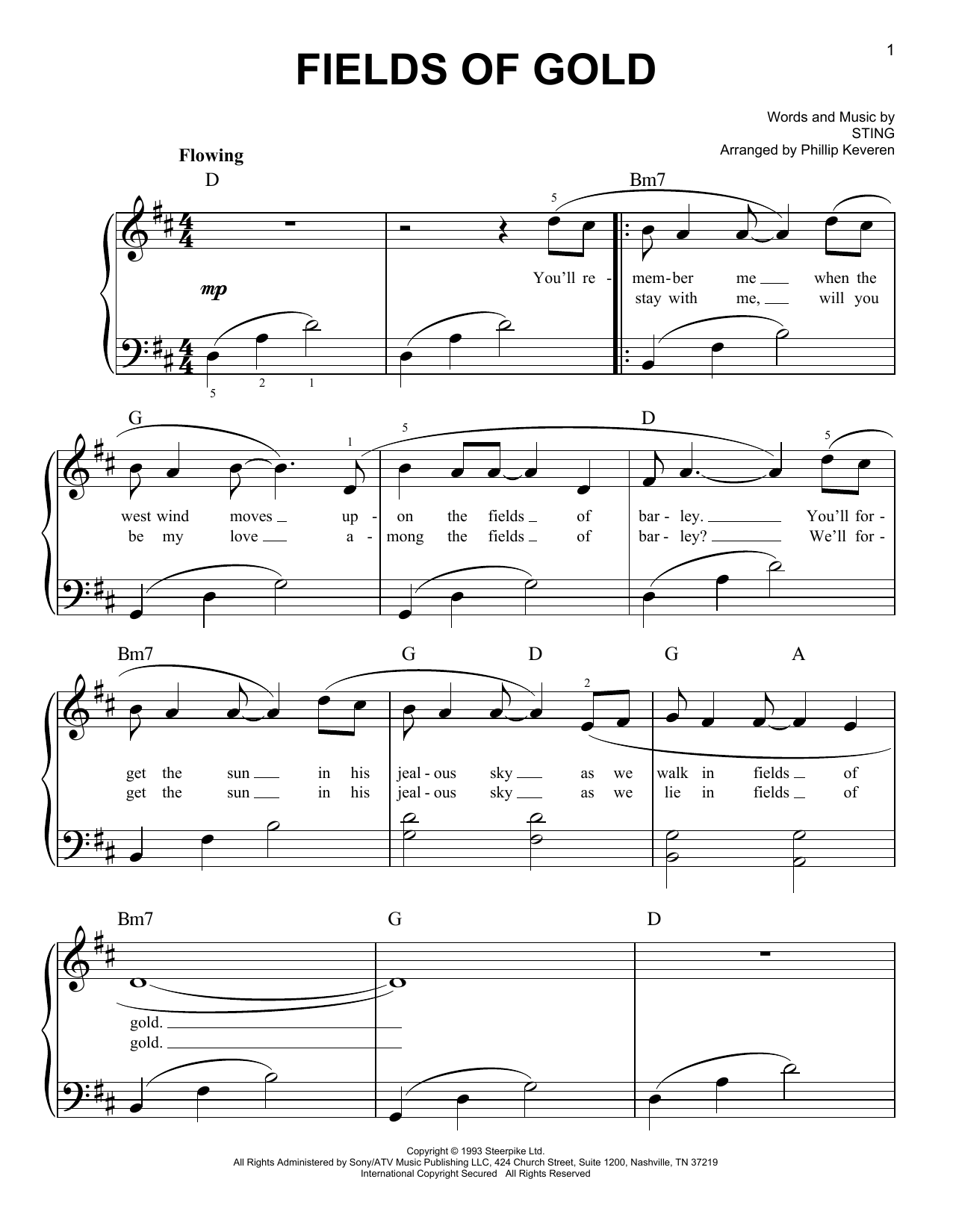 Product picture to:  Fields Of Gold - Sting