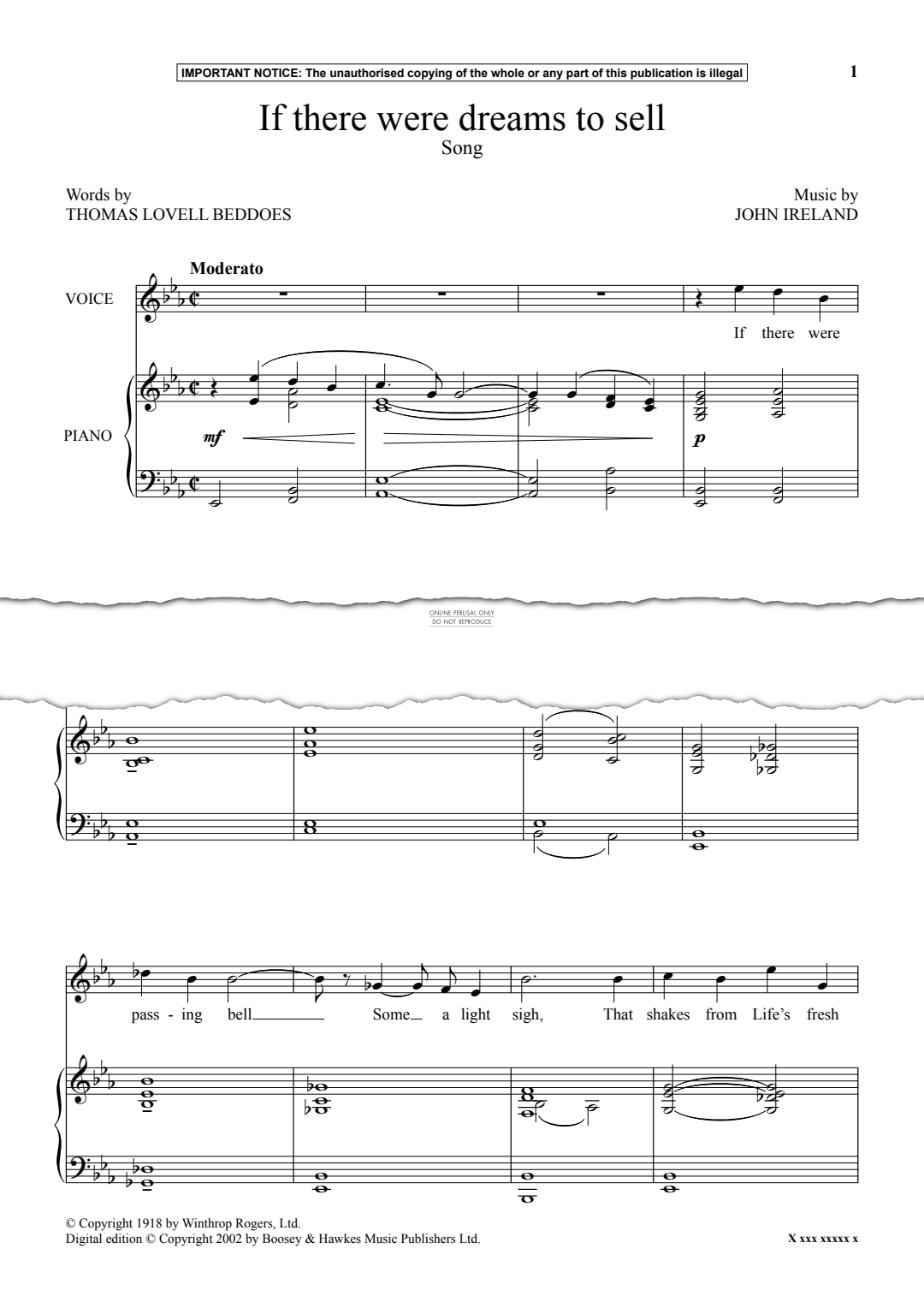 Produktgalerie: Seite 1 von 1 If There Were Dreams To Sell, John Ireland, Gesang, Klavier