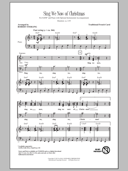 Product gallery: Page 1 of 1 Sing We Now Of Christmas, Robert Sterling