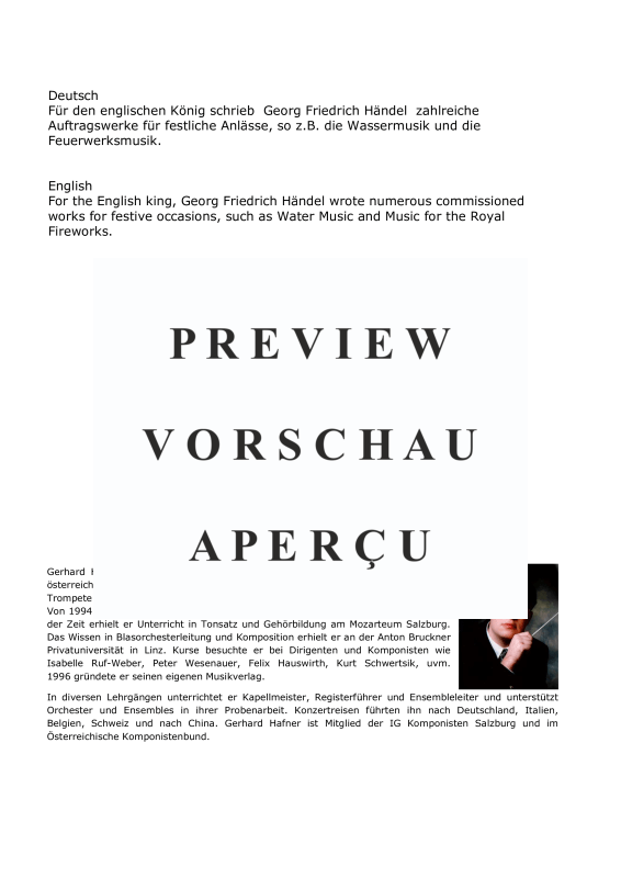 Product gallery: Page 3 of 9 Music for the Royal Fireworks, , (Clarinet Quintet)