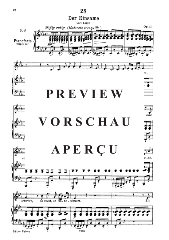 Product gallery: Page 2 of 6 Der Einsame D.800, , Low Voice and Piano