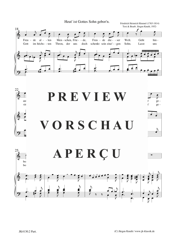 gallery: Heut´ ist Gottes Sohn gebor´n (Motette), , Gemischter Chor und Orgel