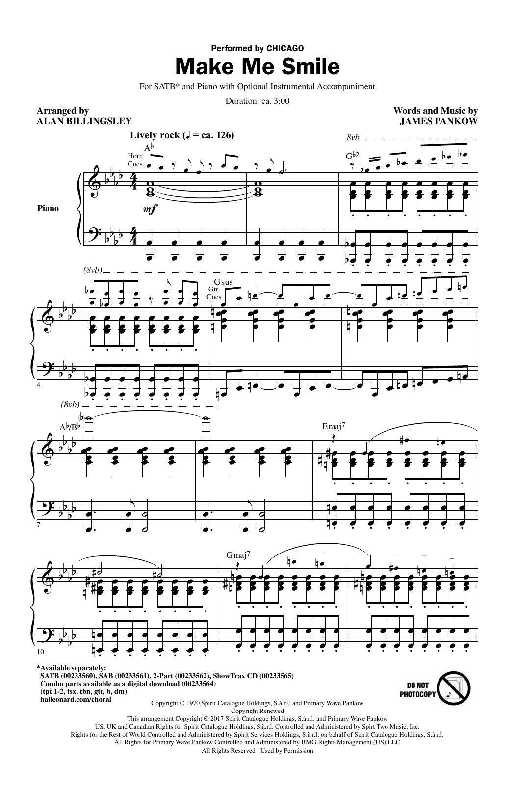 Produktgalerie: Seite 1 von 1 Make Me Smile, Alan Billingsley, Chor