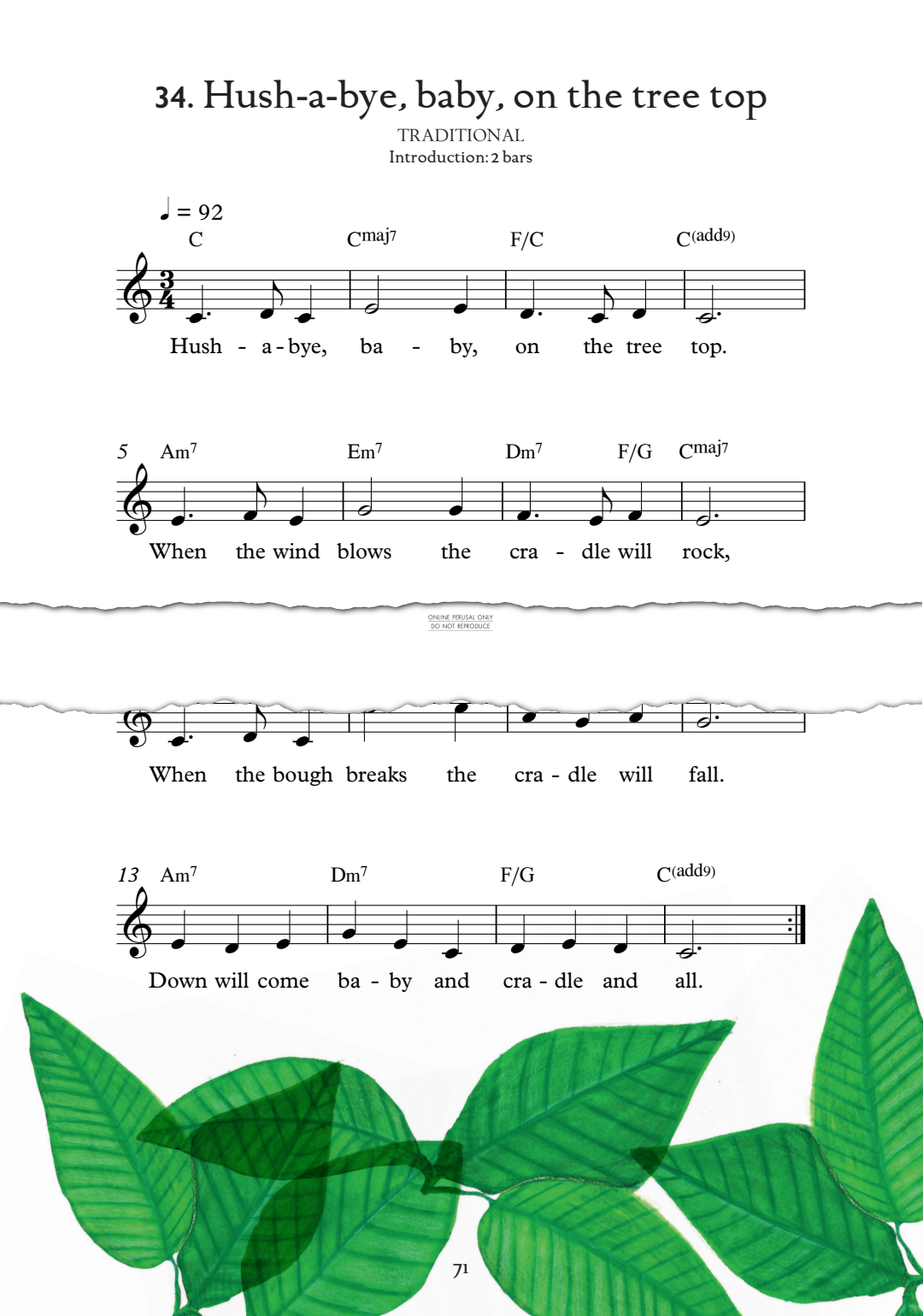 Product gallery: Page 1 of 1 Hush-a-bye, Baby, On The Tree Top, 