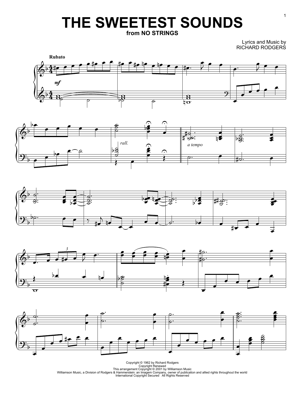 Product picture to: The Sweetest Sounds (arr. Al Lerner)