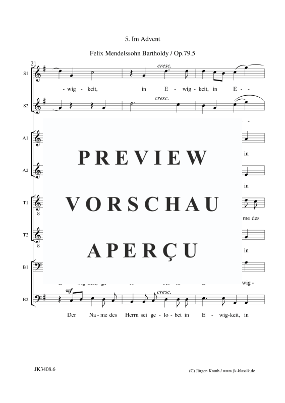 Product gallery: Page 15 of 17 Im Advent Op.79.5  , , (Mixed choir SS/AA/TT/BB)