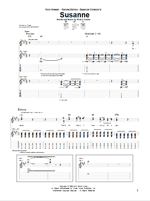 Produktgalerie: Seite 1 von 1 Susanne, Weezer, Gitarre